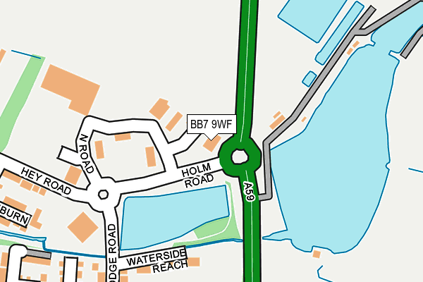 BB7 9WF map - OS OpenMap – Local (Ordnance Survey)