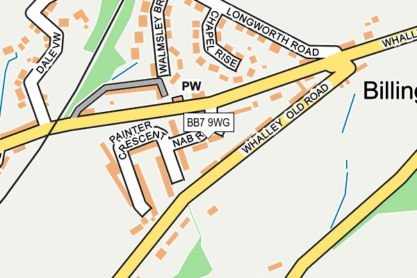 BB7 9WG map - OS OpenMap – Local (Ordnance Survey)