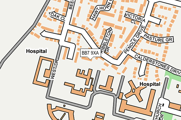 BB7 9XA map - OS OpenMap – Local (Ordnance Survey)