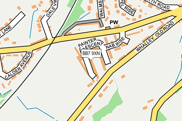 BB7 9XN map - OS OpenMap – Local (Ordnance Survey)