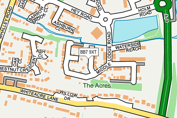 BB7 9XT map - OS OpenMap – Local (Ordnance Survey)