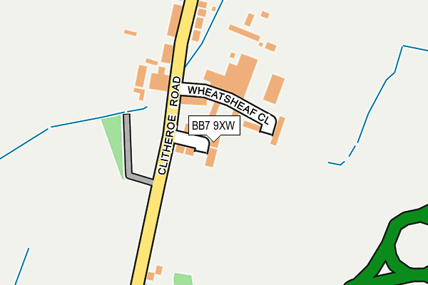 BB7 9XW map - OS OpenMap – Local (Ordnance Survey)