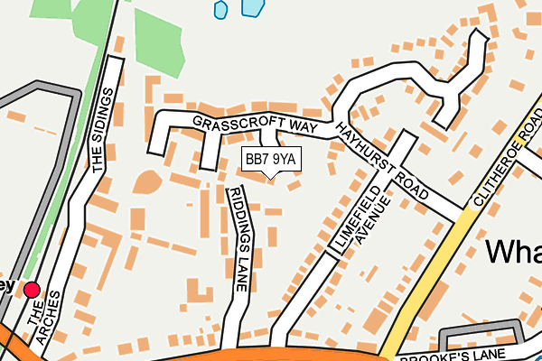 BB7 9YA map - OS OpenMap – Local (Ordnance Survey)