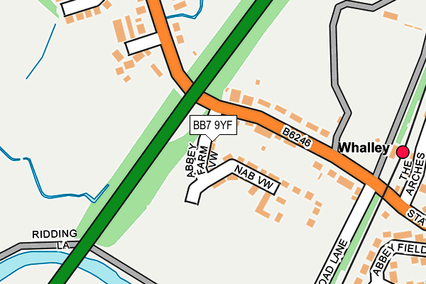 BB7 9YF map - OS OpenMap – Local (Ordnance Survey)