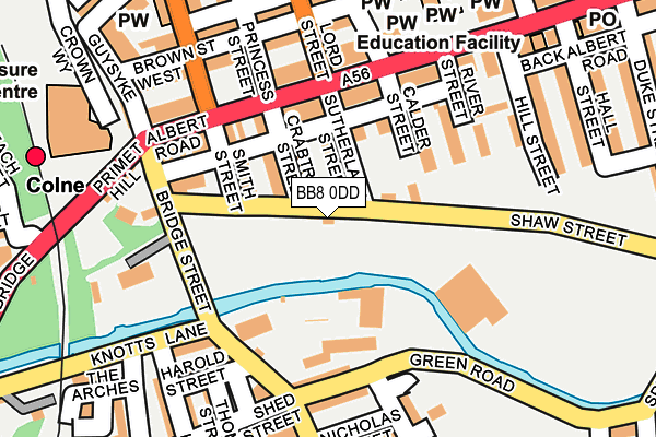 BB8 0DD map - OS OpenMap – Local (Ordnance Survey)