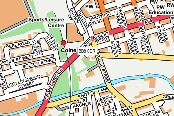 BB8 0DR map - OS OpenMap – Local (Ordnance Survey)