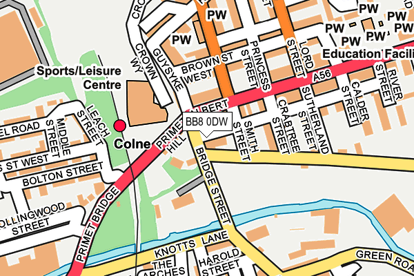 BB8 0DW map - OS OpenMap – Local (Ordnance Survey)