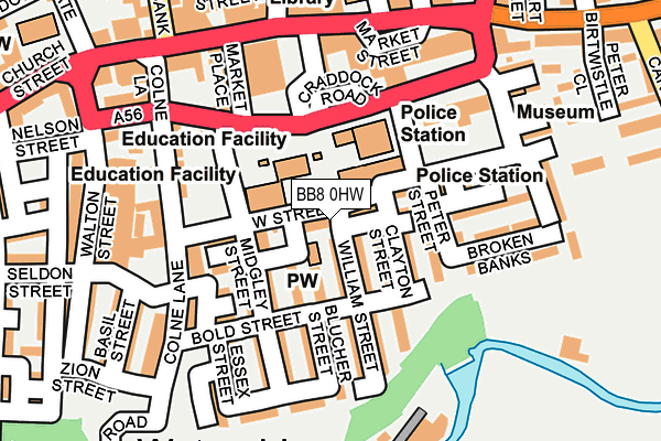 BB8 0HW map - OS OpenMap – Local (Ordnance Survey)