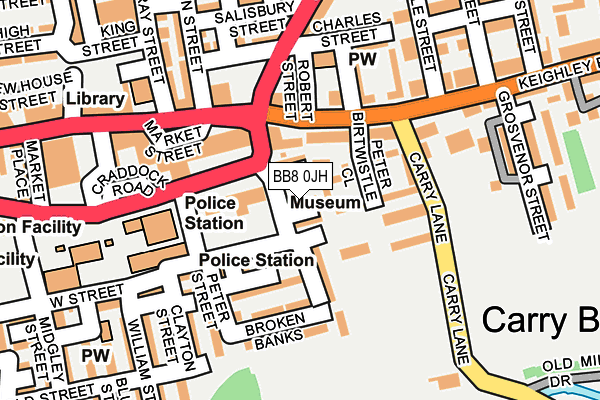 BB8 0JH map - OS OpenMap – Local (Ordnance Survey)