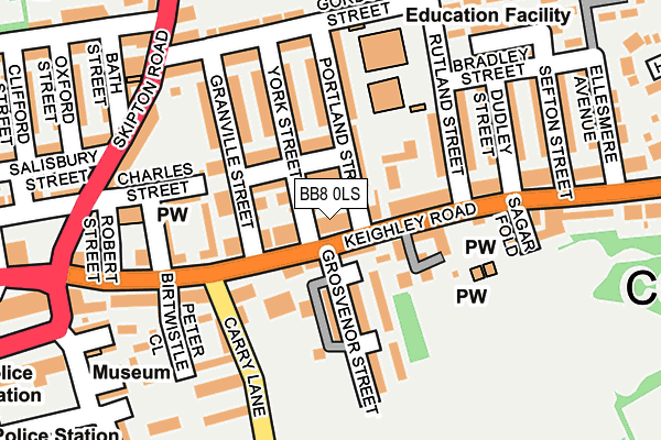 BB8 0LS map - OS OpenMap – Local (Ordnance Survey)