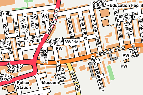 BB8 0NA map - OS OpenMap – Local (Ordnance Survey)