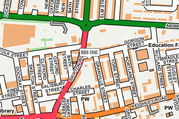 BB8 0NE map - OS OpenMap – Local (Ordnance Survey)