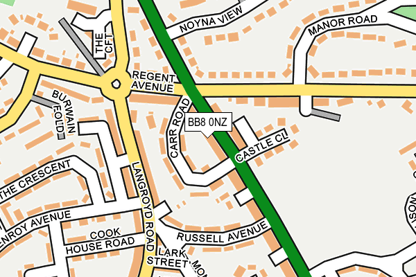 BB8 0NZ map - OS OpenMap – Local (Ordnance Survey)