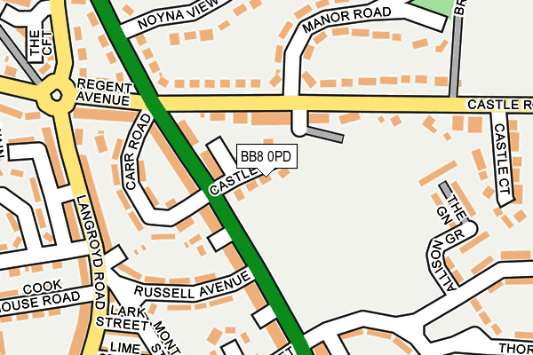 BB8 0PD map - OS OpenMap – Local (Ordnance Survey)