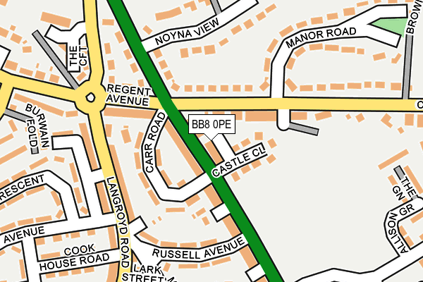 BB8 0PE map - OS OpenMap – Local (Ordnance Survey)