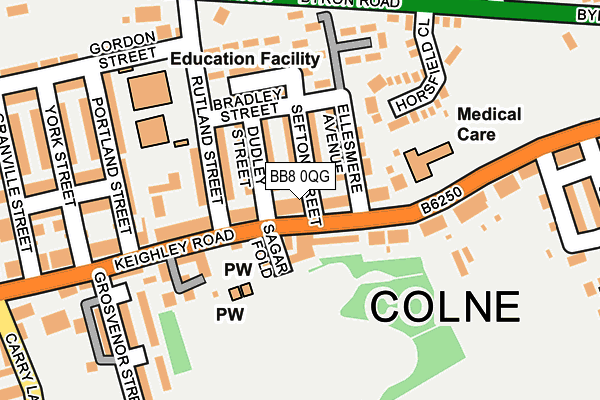 Map of COLNE CONVENIENCE STORE LTD at local scale
