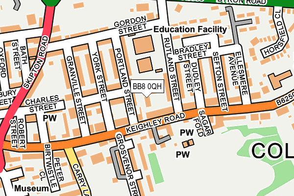 BB8 0QH map - OS OpenMap – Local (Ordnance Survey)