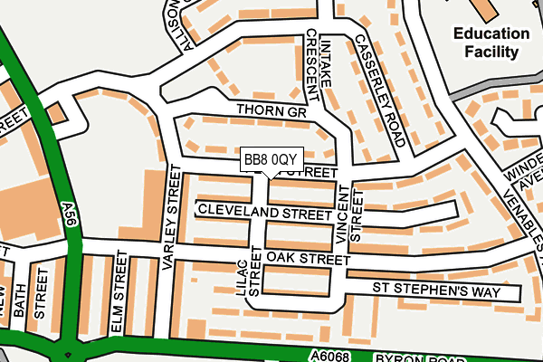 BB8 0QY map - OS OpenMap – Local (Ordnance Survey)