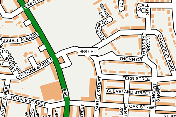 BB8 0RD map - OS OpenMap – Local (Ordnance Survey)