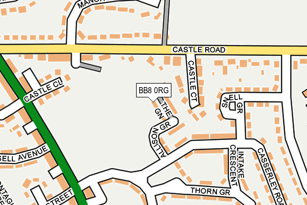 BB8 0RG map - OS OpenMap – Local (Ordnance Survey)
