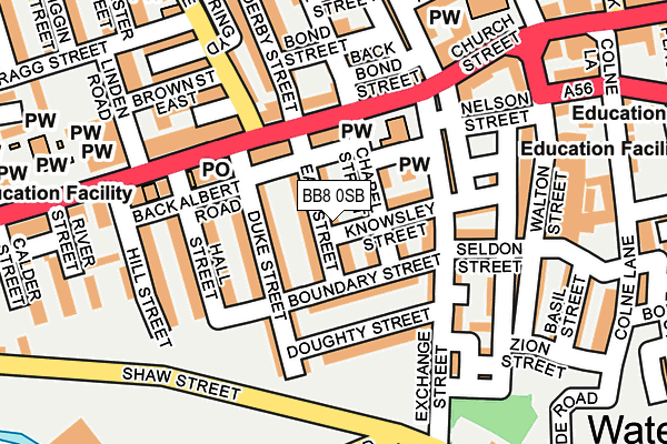 BB8 0SB map - OS OpenMap – Local (Ordnance Survey)