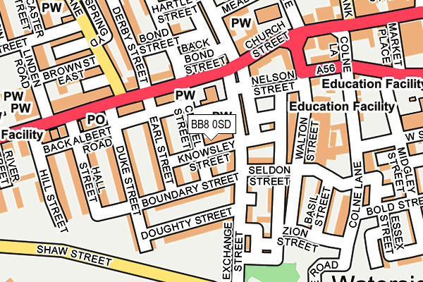 BB8 0SD map - OS OpenMap – Local (Ordnance Survey)