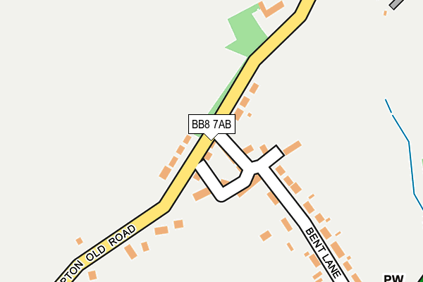 BB8 7AB map - OS OpenMap – Local (Ordnance Survey)