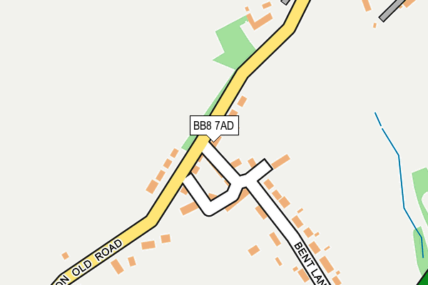 BB8 7AD map - OS OpenMap – Local (Ordnance Survey)