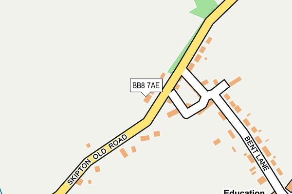 BB8 7AE map - OS OpenMap – Local (Ordnance Survey)