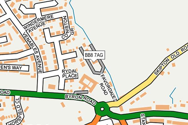 BB8 7AG map - OS OpenMap – Local (Ordnance Survey)