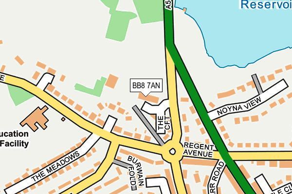 BB8 7AN map - OS OpenMap – Local (Ordnance Survey)