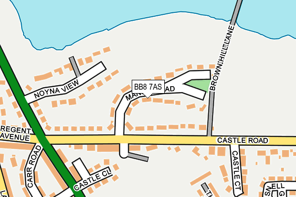 BB8 7AS map - OS OpenMap – Local (Ordnance Survey)