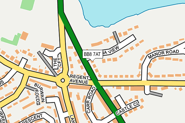 BB8 7AT map - OS OpenMap – Local (Ordnance Survey)