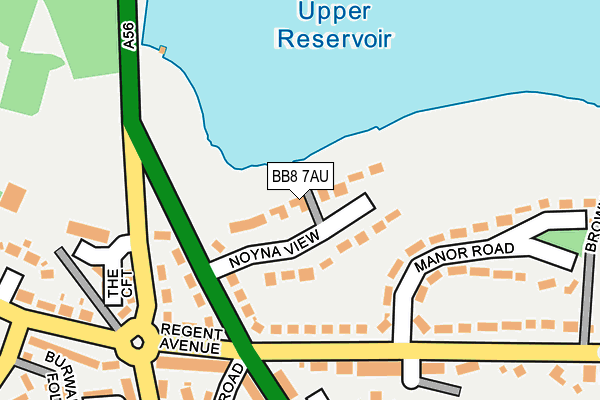 BB8 7AU map - OS OpenMap – Local (Ordnance Survey)