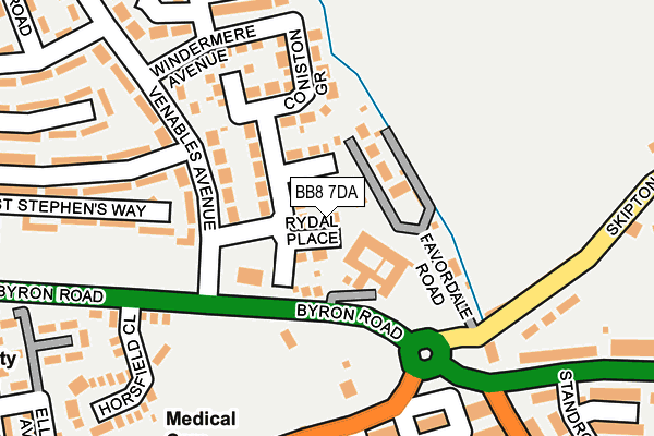 BB8 7DA map - OS OpenMap – Local (Ordnance Survey)