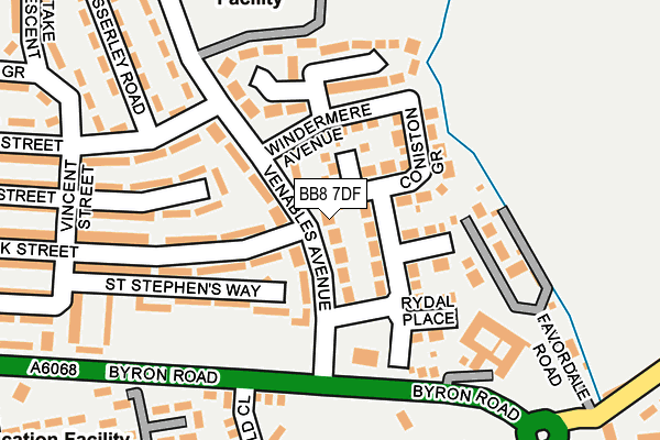 BB8 7DF map - OS OpenMap – Local (Ordnance Survey)