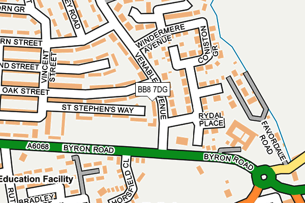 BB8 7DG map - OS OpenMap – Local (Ordnance Survey)