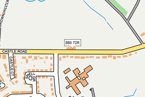 BB8 7DR map - OS OpenMap – Local (Ordnance Survey)