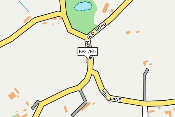 BB8 7ED map - OS OpenMap – Local (Ordnance Survey)