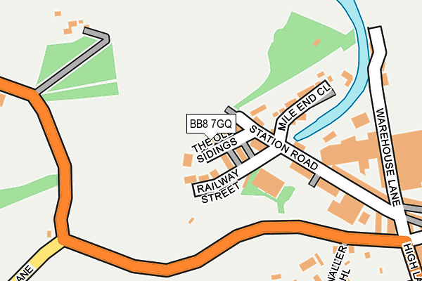 BB8 7GQ map - OS OpenMap – Local (Ordnance Survey)