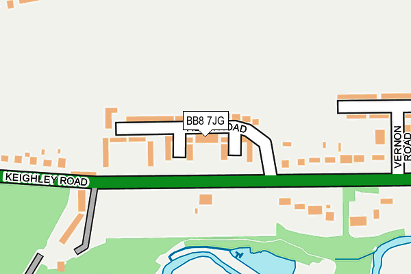BB8 7JG map - OS OpenMap – Local (Ordnance Survey)