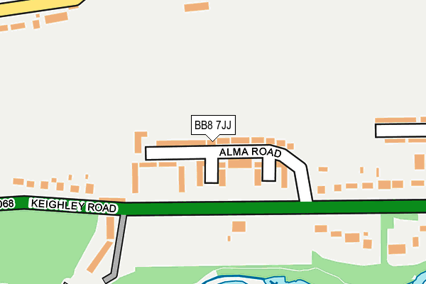 BB8 7JJ map - OS OpenMap – Local (Ordnance Survey)