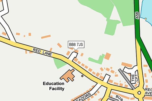 BB8 7JS map - OS OpenMap – Local (Ordnance Survey)