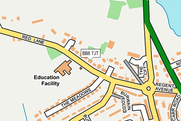BB8 7JT map - OS OpenMap – Local (Ordnance Survey)