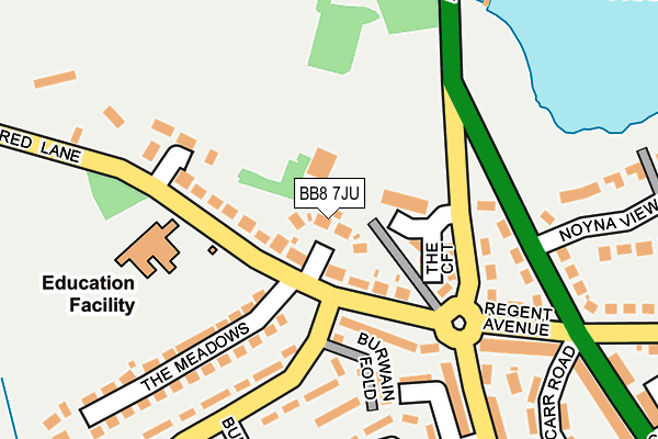 BB8 7JU map - OS OpenMap – Local (Ordnance Survey)