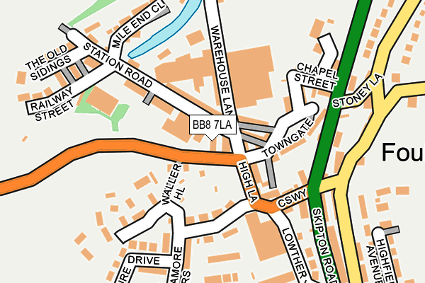 BB8 7LA map - OS OpenMap – Local (Ordnance Survey)