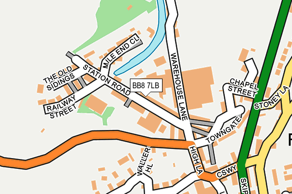 BB8 7LB map - OS OpenMap – Local (Ordnance Survey)