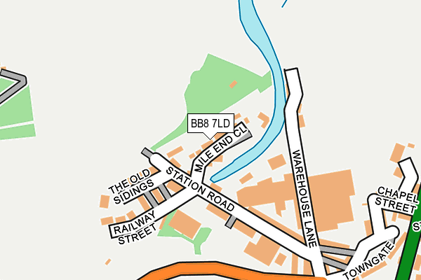 BB8 7LD map - OS OpenMap – Local (Ordnance Survey)