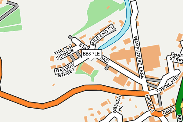 BB8 7LE map - OS OpenMap – Local (Ordnance Survey)