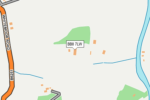 BB8 7LW map - OS OpenMap – Local (Ordnance Survey)